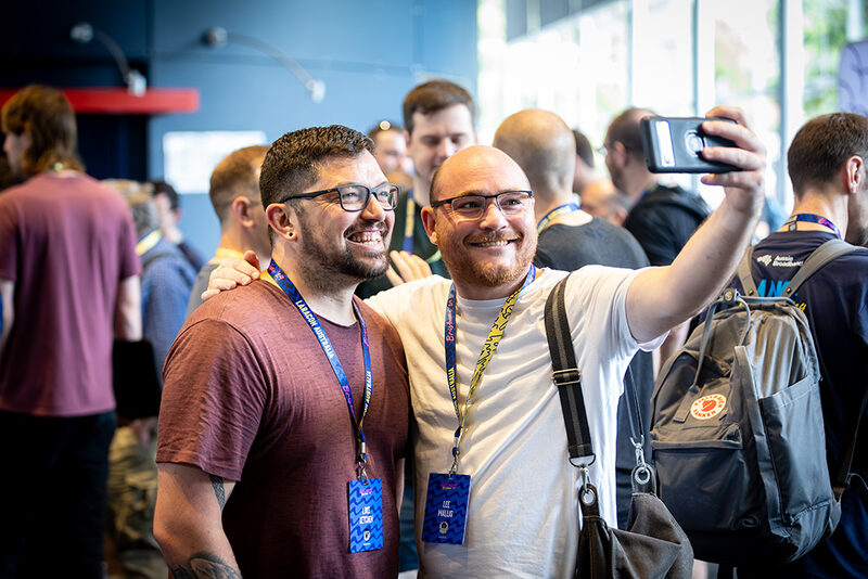 Attendees taking a selfie