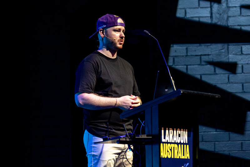 Speaker presenting on stage